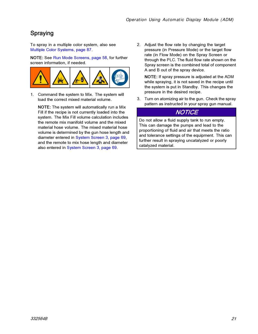 Graco 332564B important safety instructions Spraying 