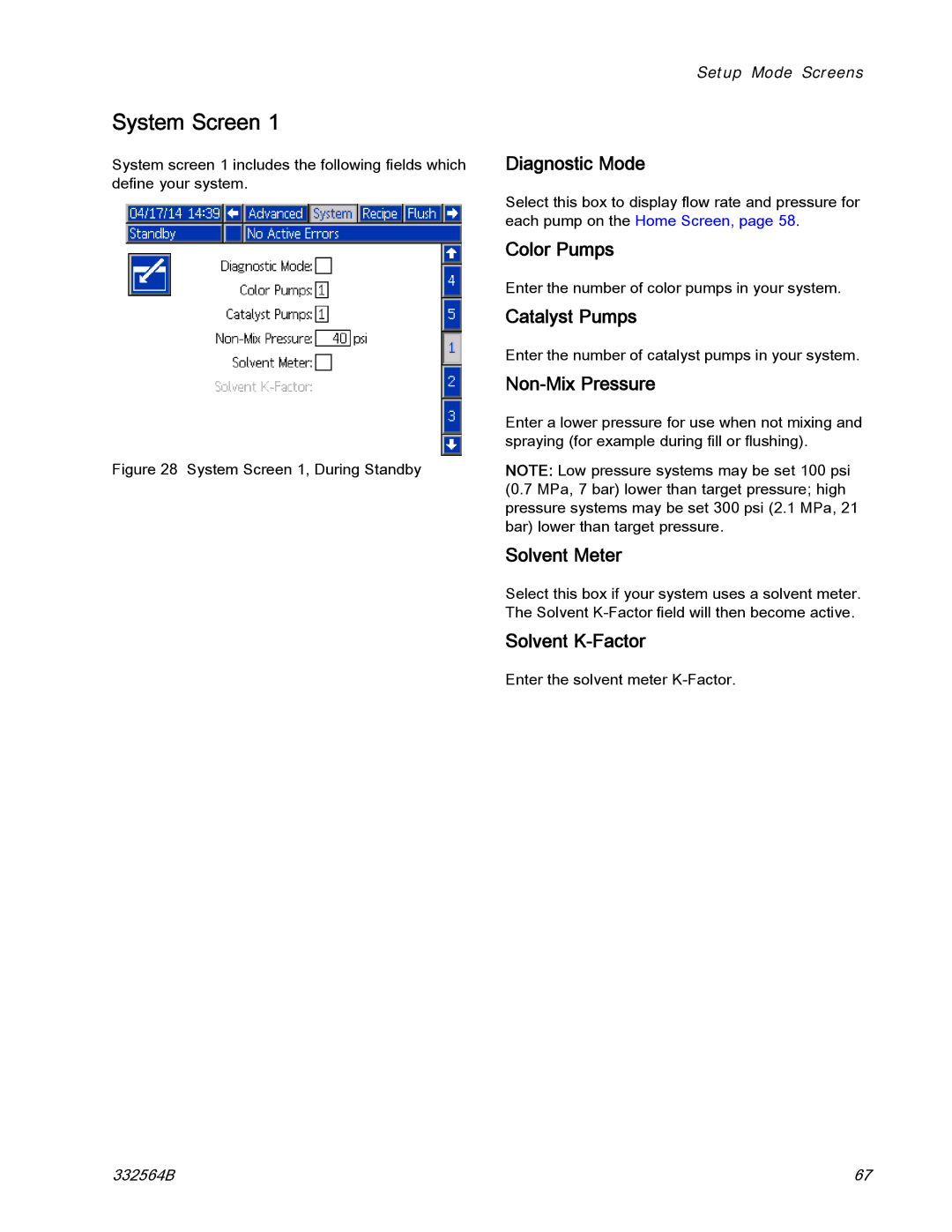 Graco 332564B important safety instructions System Screen 