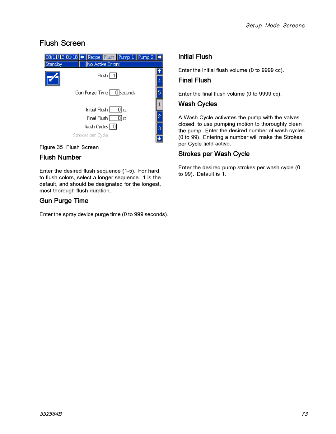 Graco 332564B important safety instructions Flush Screen 