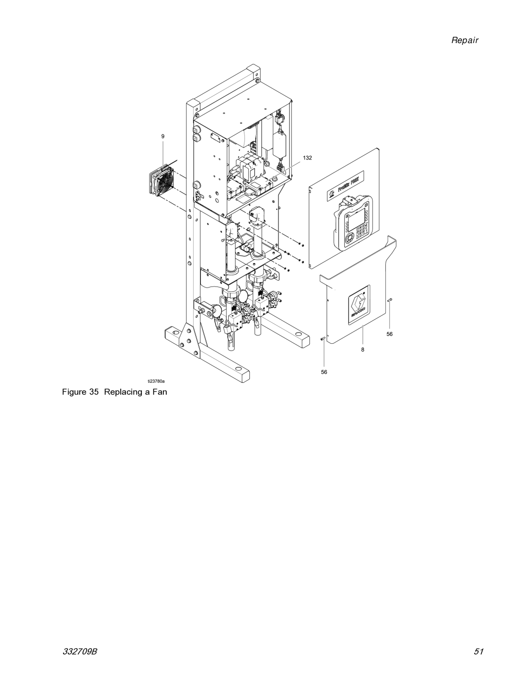 Graco 332709B important safety instructions Replacing a Fan 