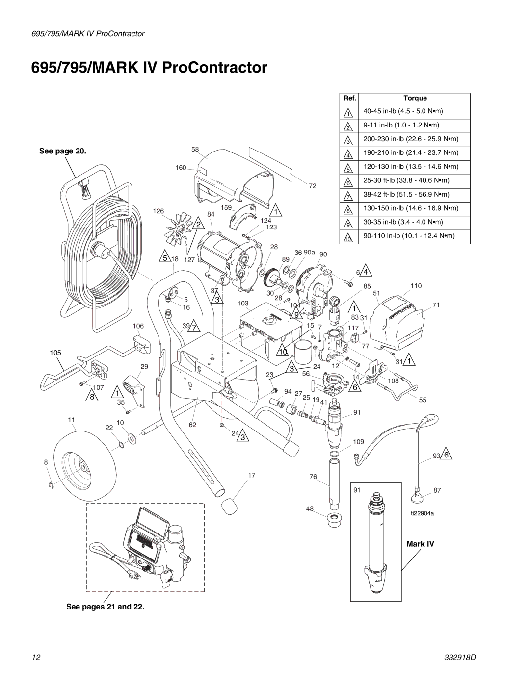 Graco 332918D important safety instructions 695/795/MARK IV ProContractor, See 