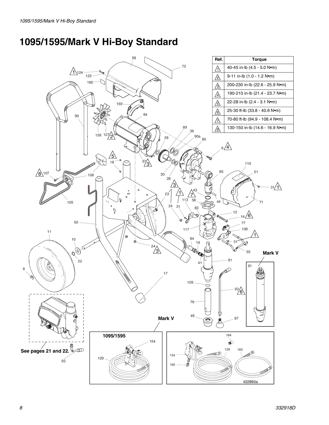 Graco 332918D important safety instructions 1095/1595/Mark V Hi-Boy Standard 