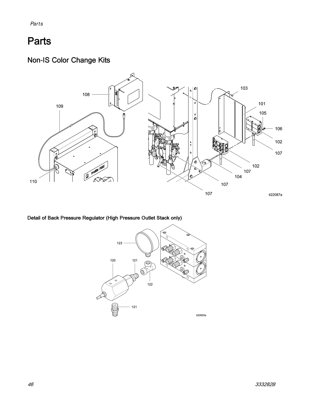 Graco 333282B important safety instructions Parts, Non-IS Color Change Kits 