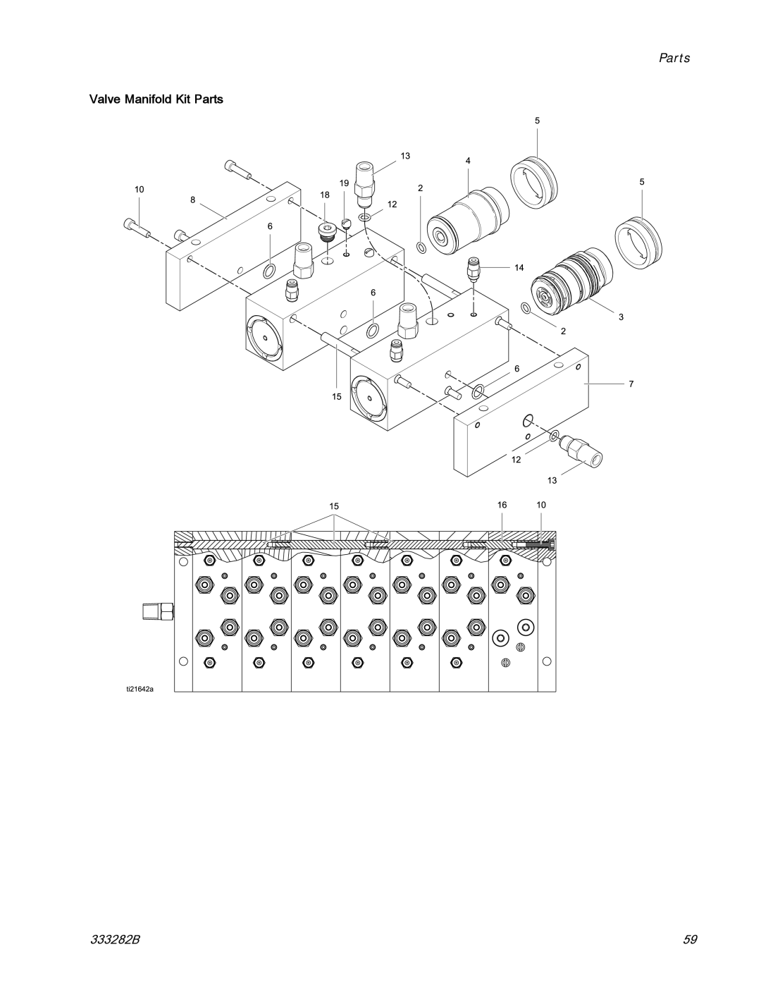 Graco 333282B important safety instructions Valve Manifold Kit Parts 