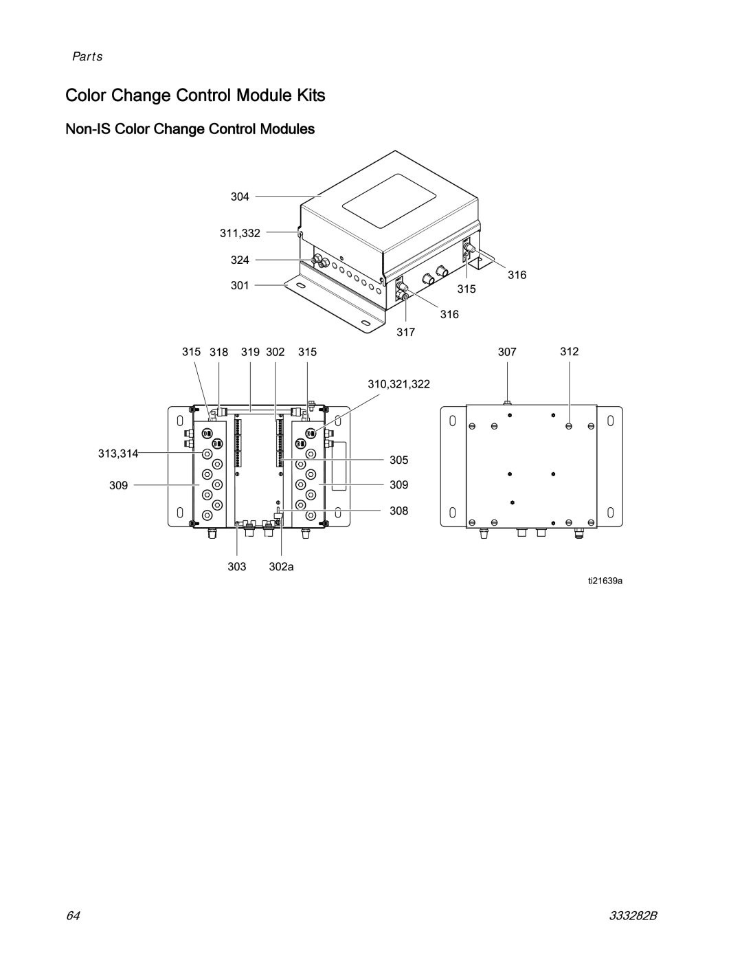 Graco 333282B important safety instructions Color Change Control Module Kits, Non-IS Color Change Control Modules 