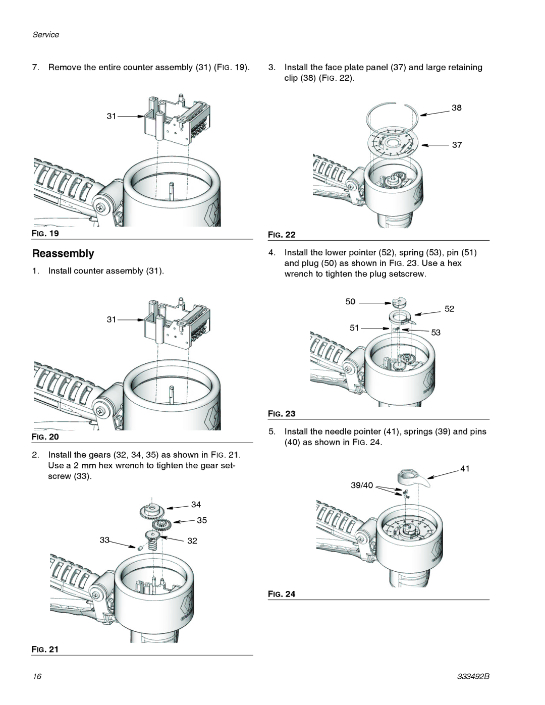 Graco 333492B important safety instructions Reassembly 