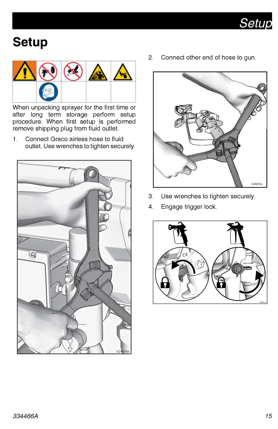 Graco 334466A important safety instructions Setup 