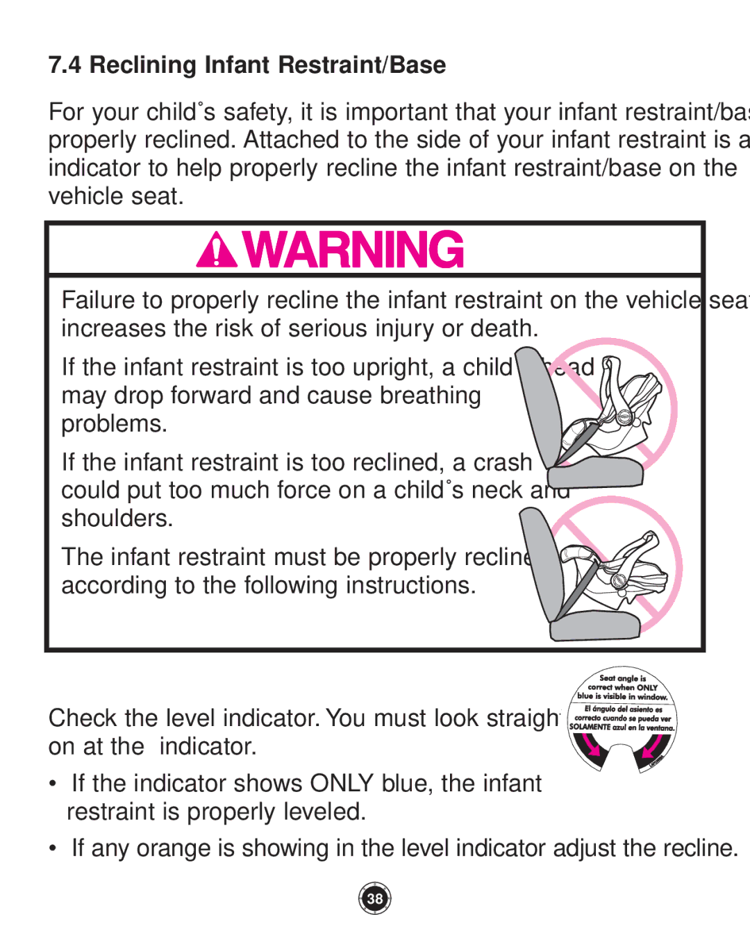 Graco 1760657, 35, 1760658 owner manual Reclining Infant Restraint/Base 