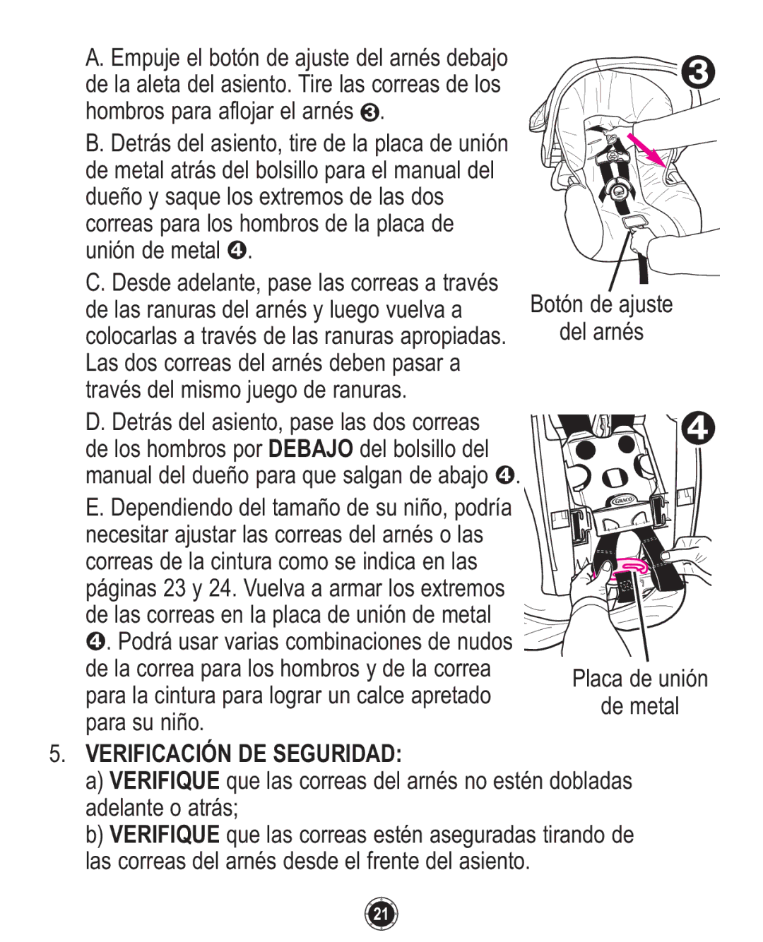 Graco 1760657, 35, 1760658 owner manual Verificación DE Seguridad 