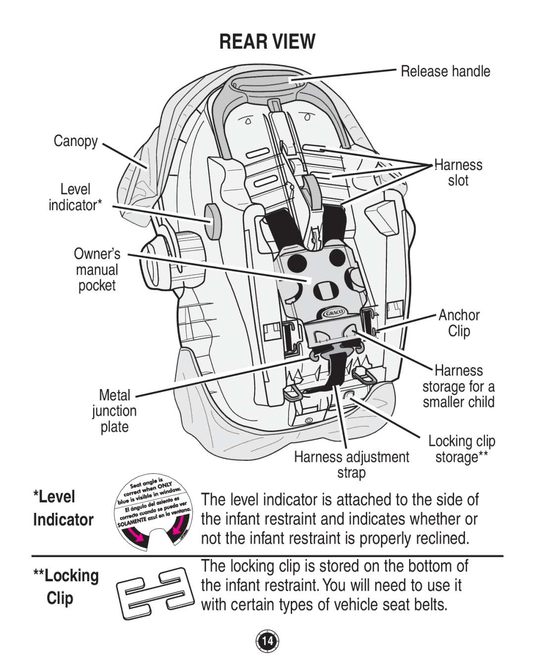 Graco 35 owner manual Rear View 