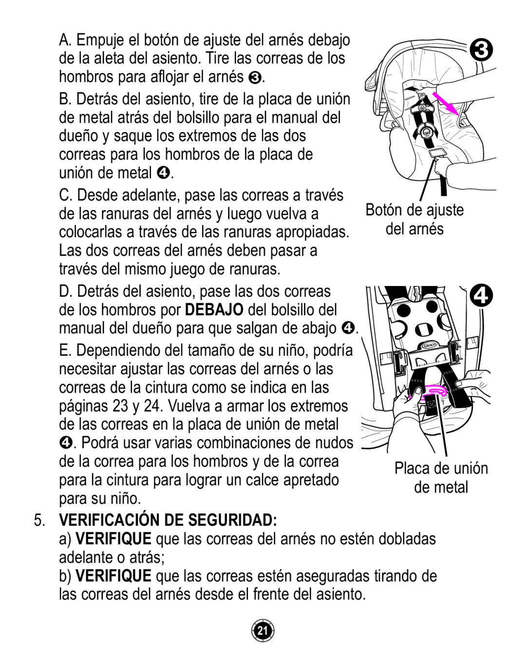 Graco 35 owner manual Verificación DE Seguridad 