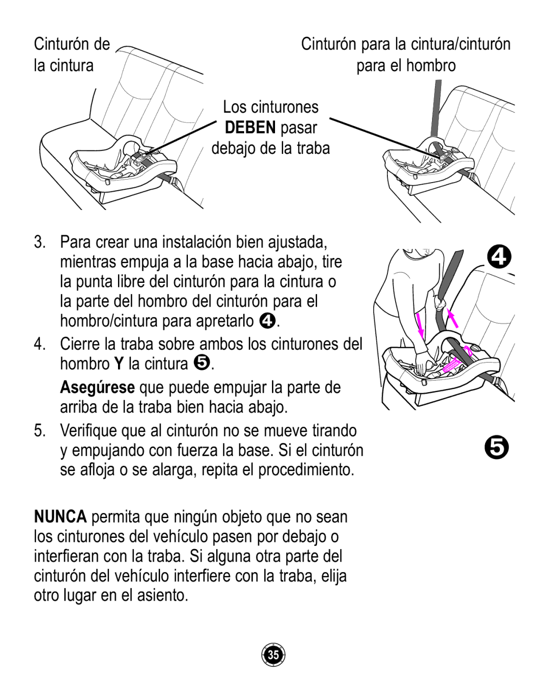 Graco 35 owner manual Deben pasar 