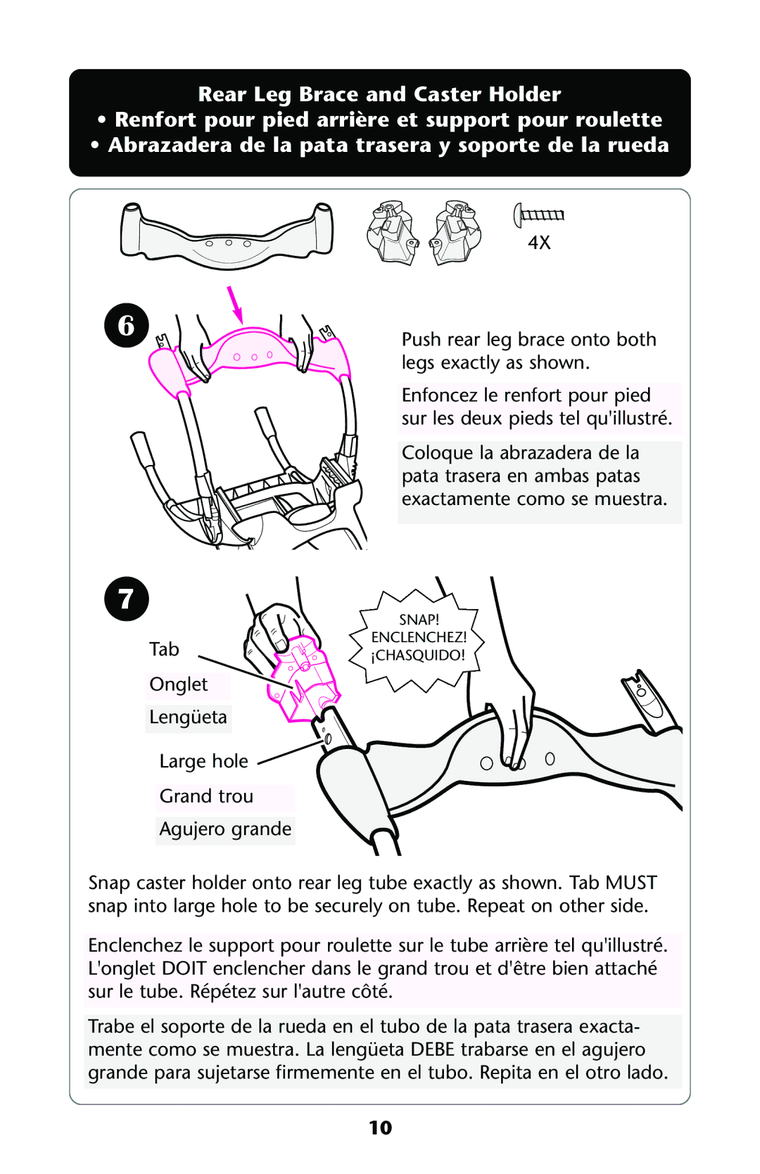 Graco 35610 manual Tab 