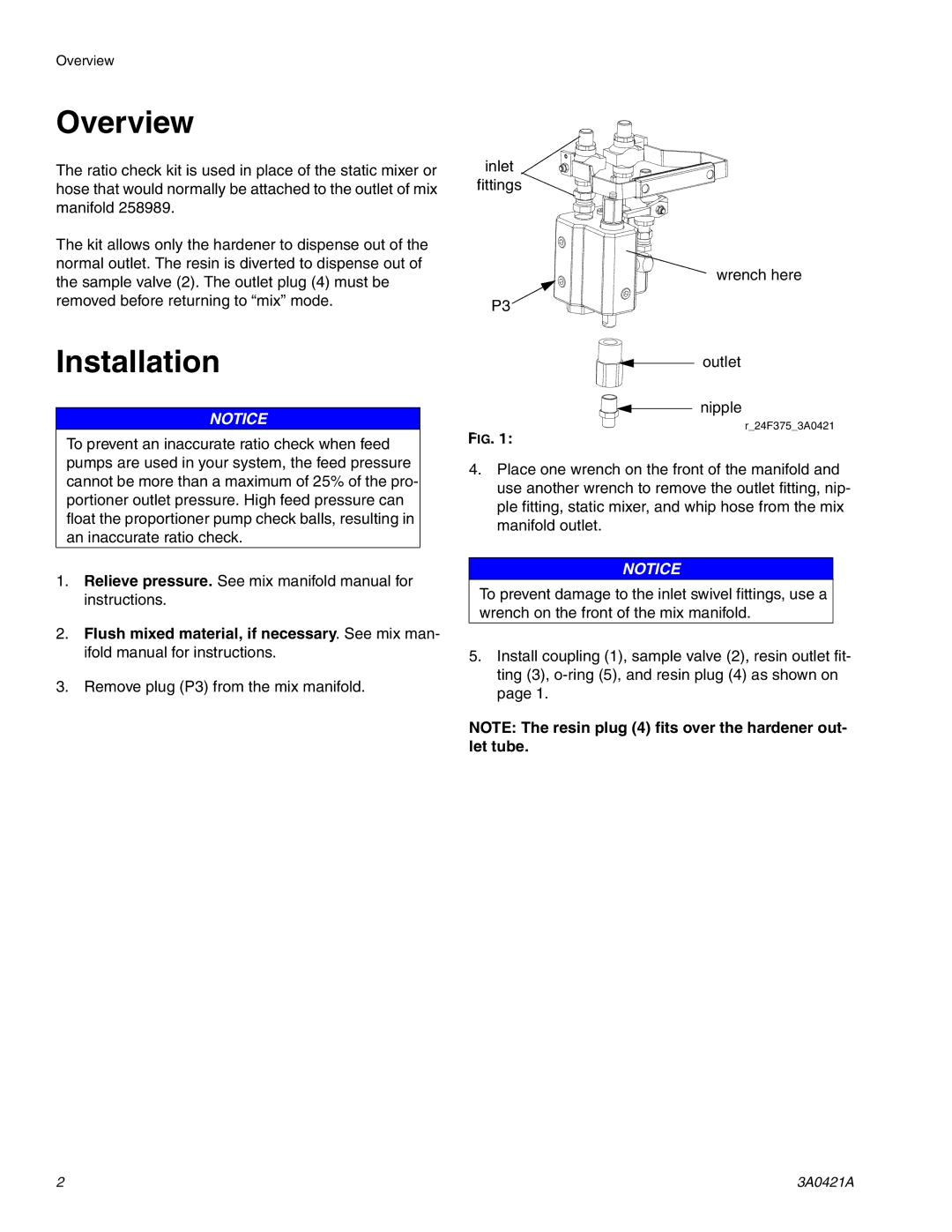 Graco 3A0421A important safety instructions Overview, Installation 