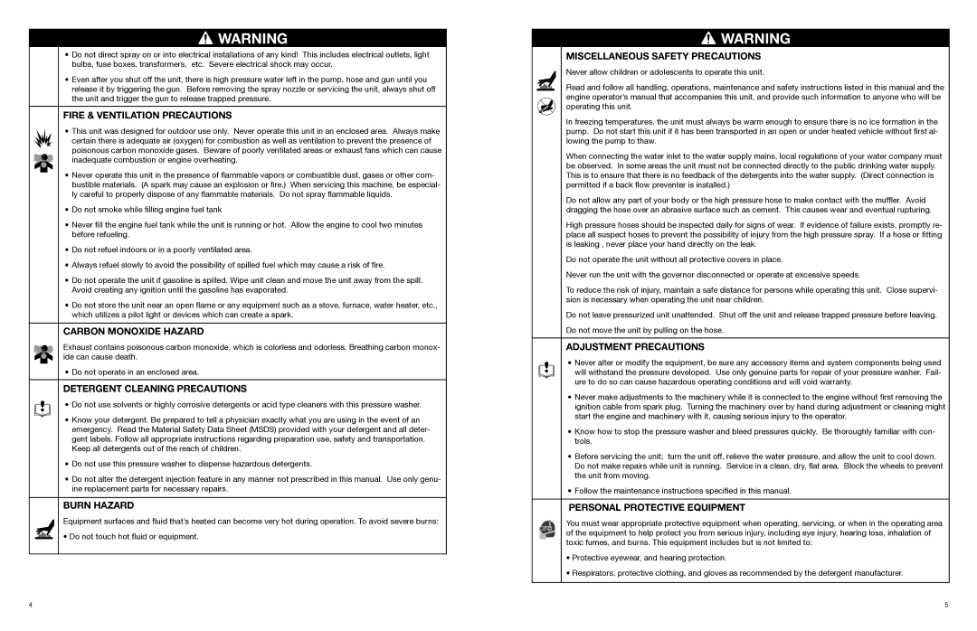 Graco 3A0465C important safety instructions Carbon Monoxide Hazard 