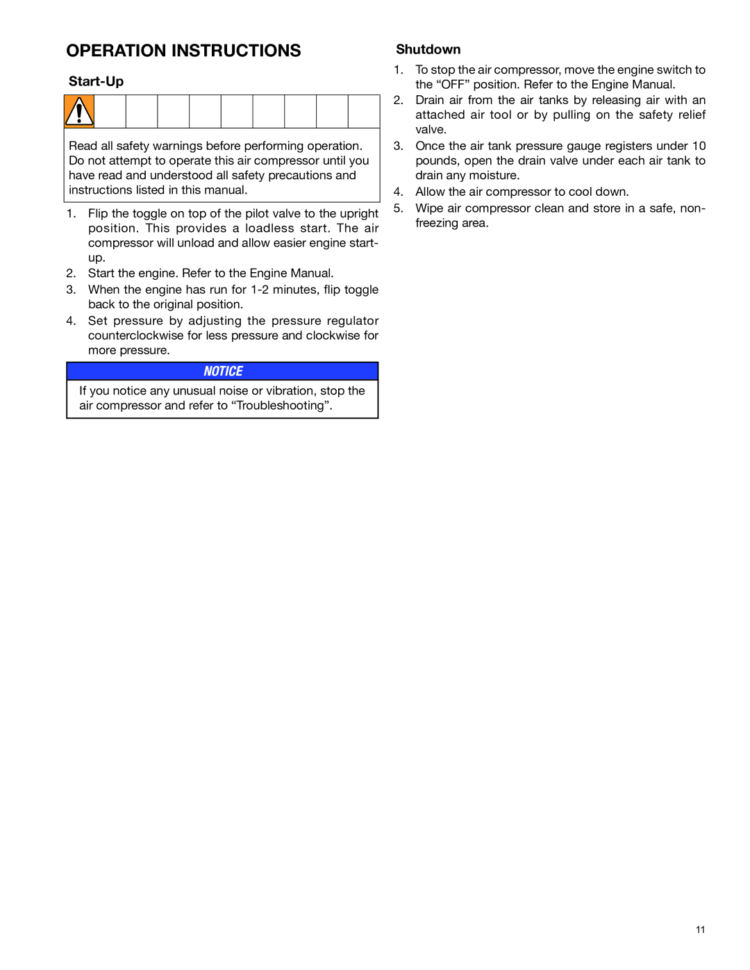 Graco 3A0595D important safety instructions Start-Up, Shutdown 