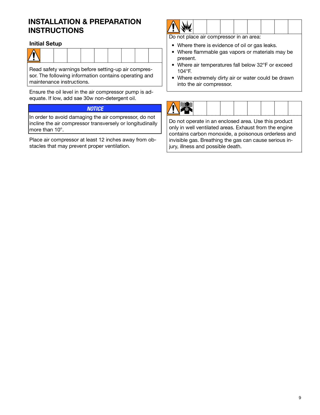 Graco 3A0595D important safety instructions Installation & Preparation Instructions, Initial Setup 