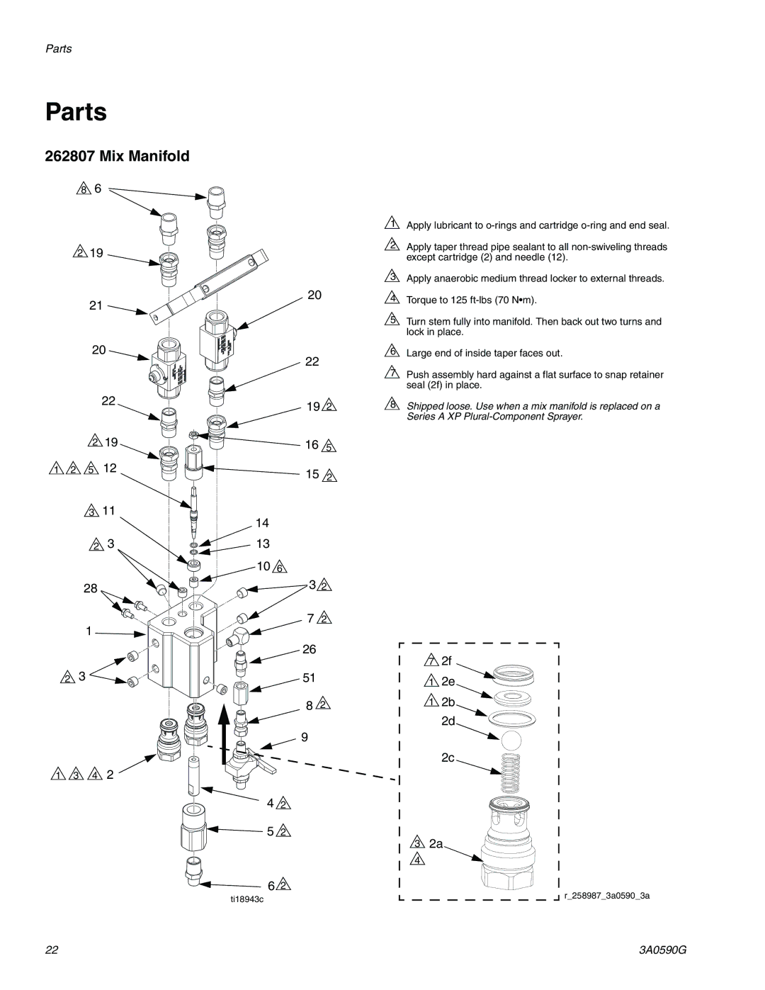 Graco 3A059OG important safety instructions Parts, Mix Manifold 