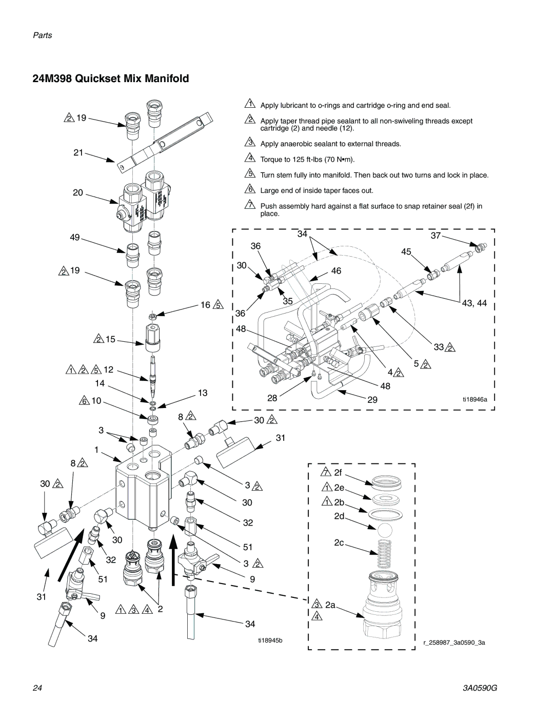 Graco 3A059OG important safety instructions 24M398 Quickset Mix Manifold 