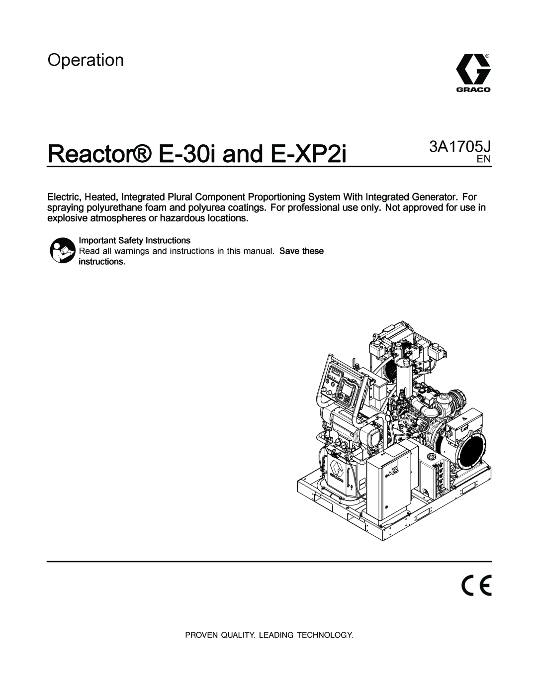 Graco 3A1705J important safety instructions Important Safety Instructions 