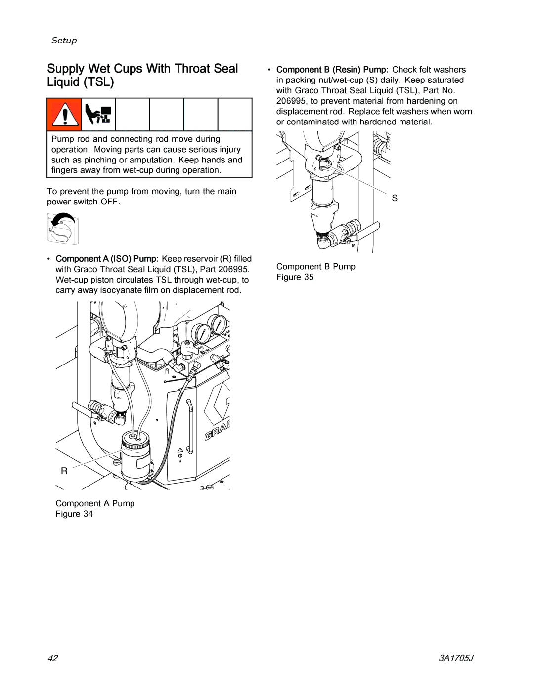 Graco 3A1705J important safety instructions Supply Wet Cups With Throat Seal Liquid TSL 