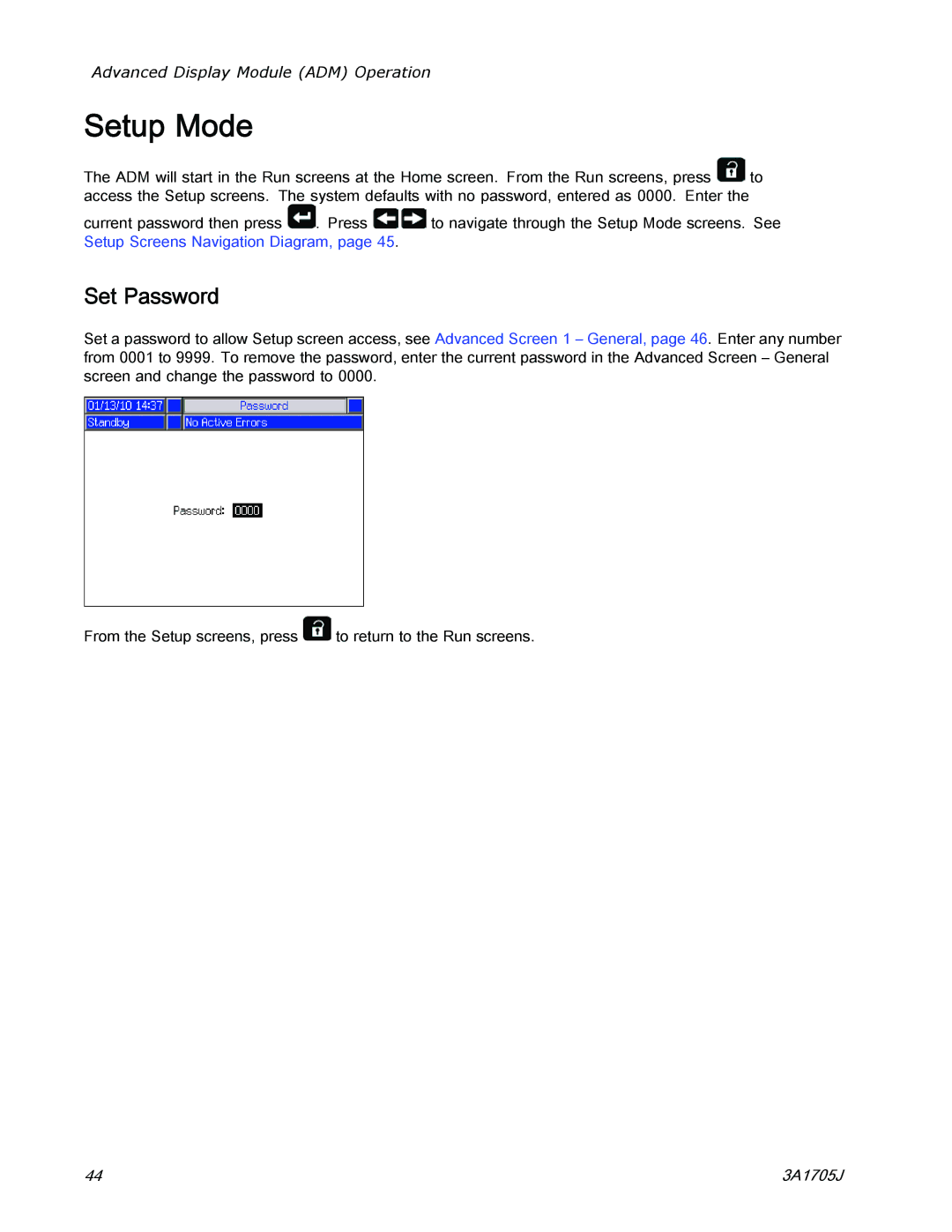 Graco 3A1705J important safety instructions Setup Mode, Set Password 