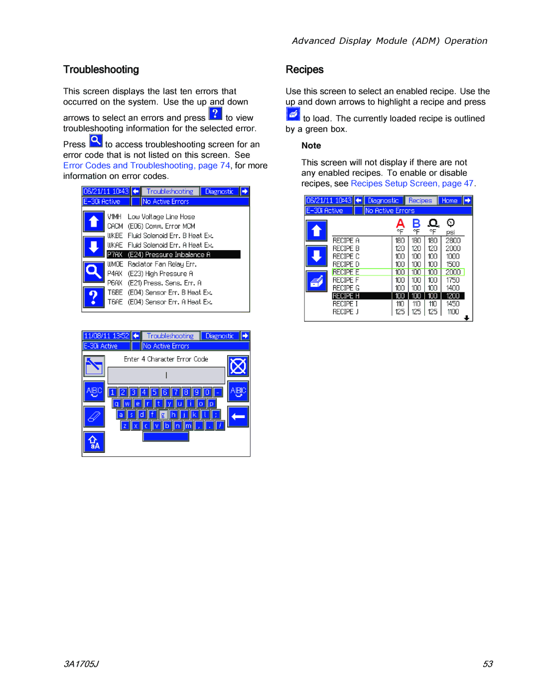 Graco 3A1705J important safety instructions Troubleshooting, Recipes 