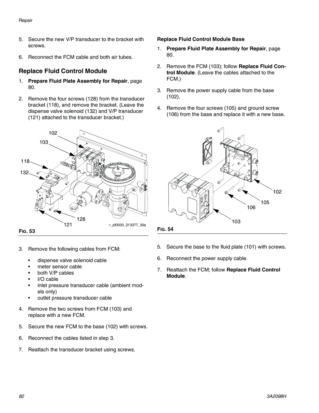 Graco 3A2098H important safety instructions Replace Fluid Control Module 