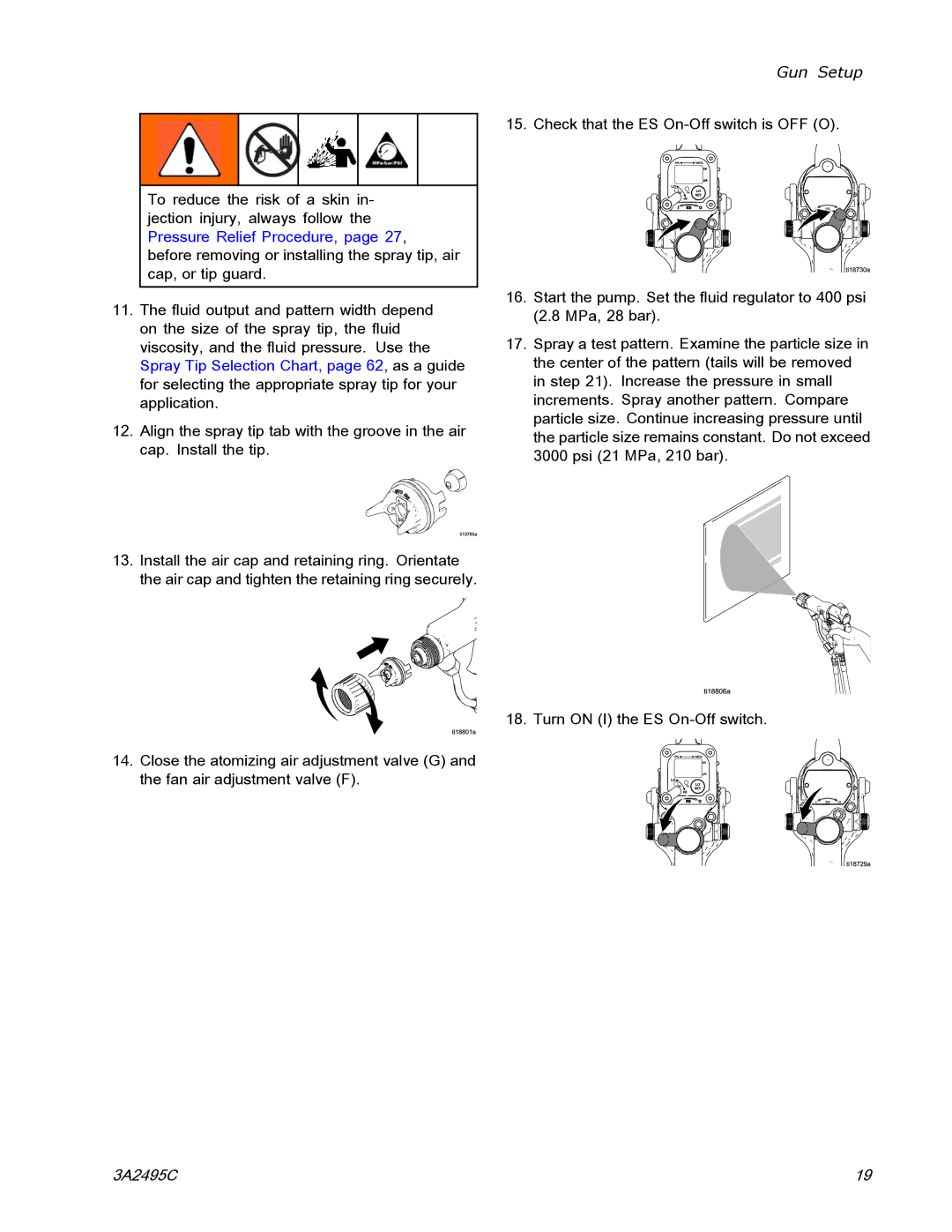 Graco 3A2495C important safety instructions Gun Setup 