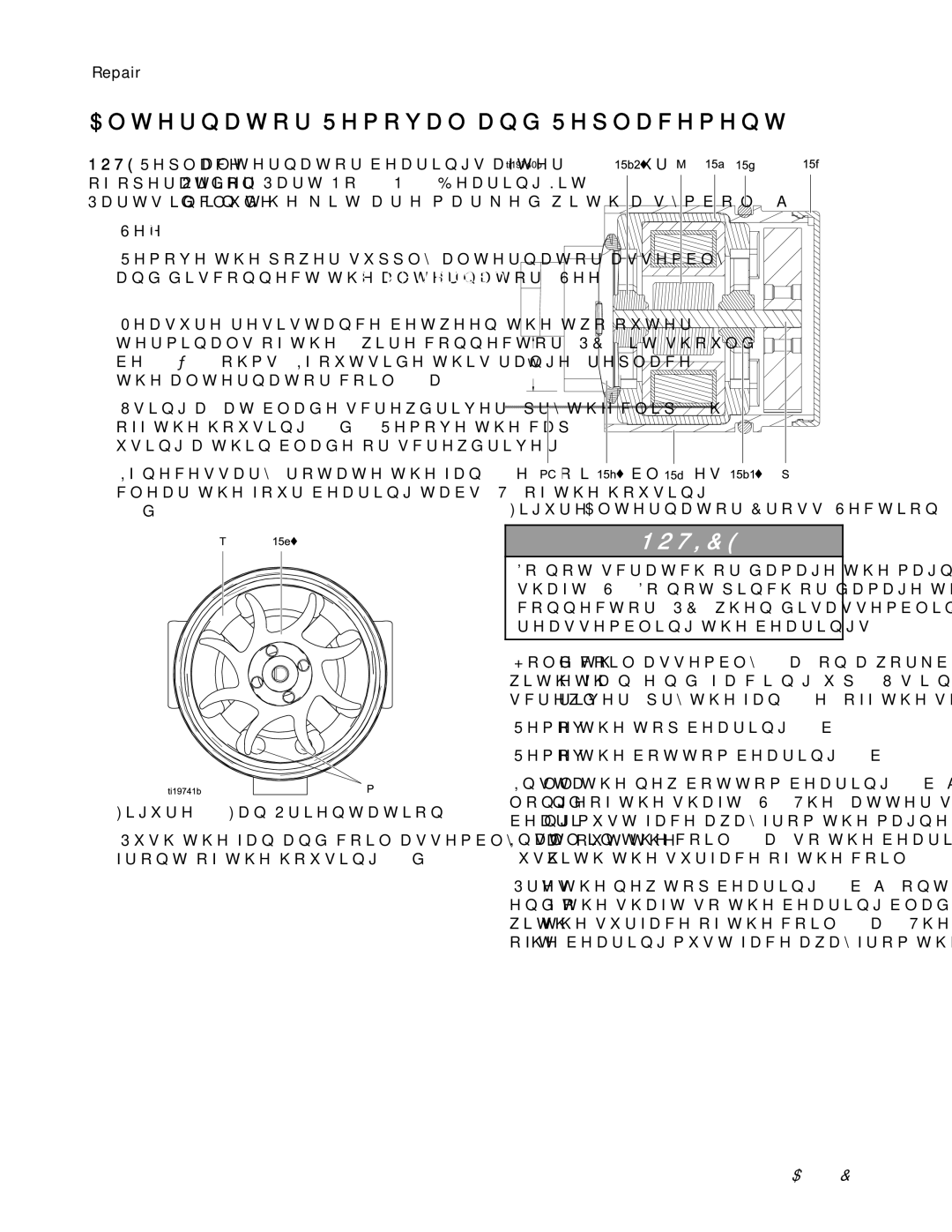 Graco 3A2495C important safety instructions Alternator Removal and Replacement 