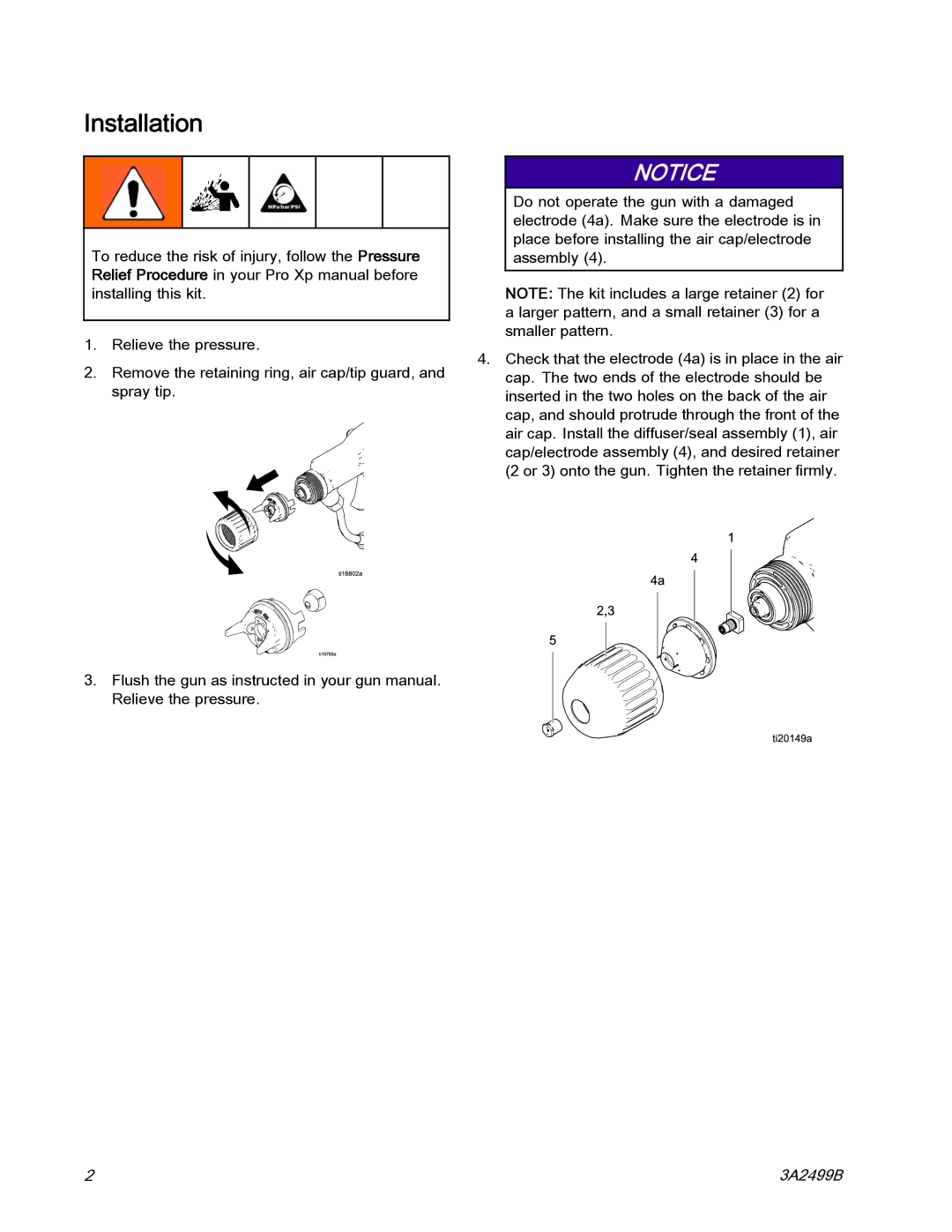 Graco 3A2499B, 24N319 important safety instructions Installation 