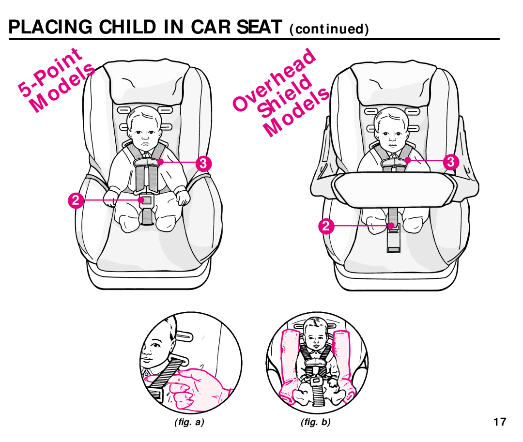 Graco 44339, 44164 manual Placing Child in CAR Seat 