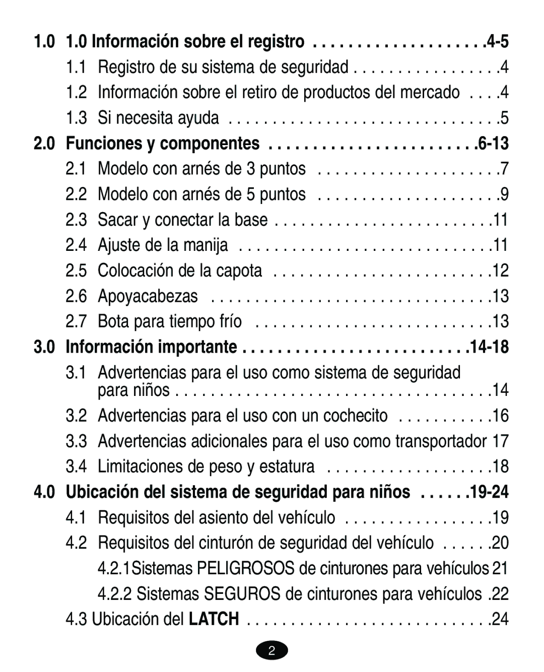 Graco 4460402 manual Información sobre el registro 