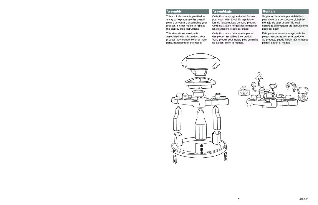 Graco 4629 owner manual Assembly, Assemblage, Montaje 