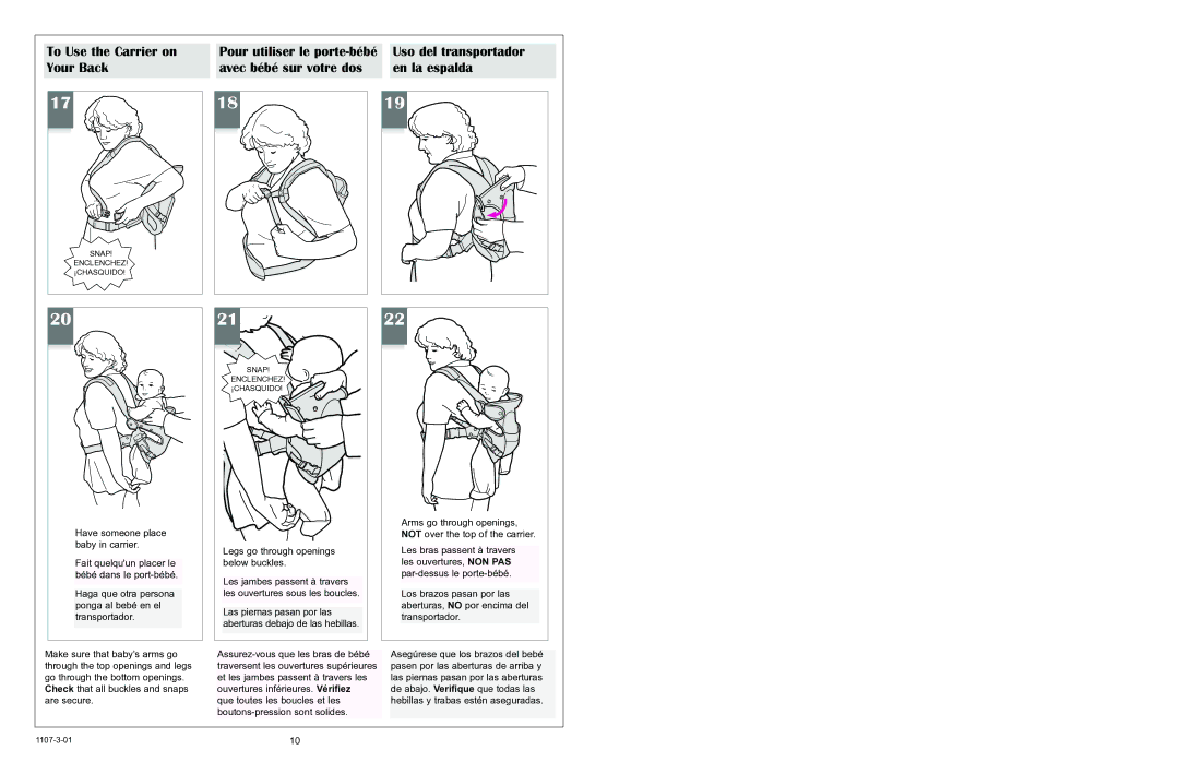 Graco 5070 owner manual Snap 