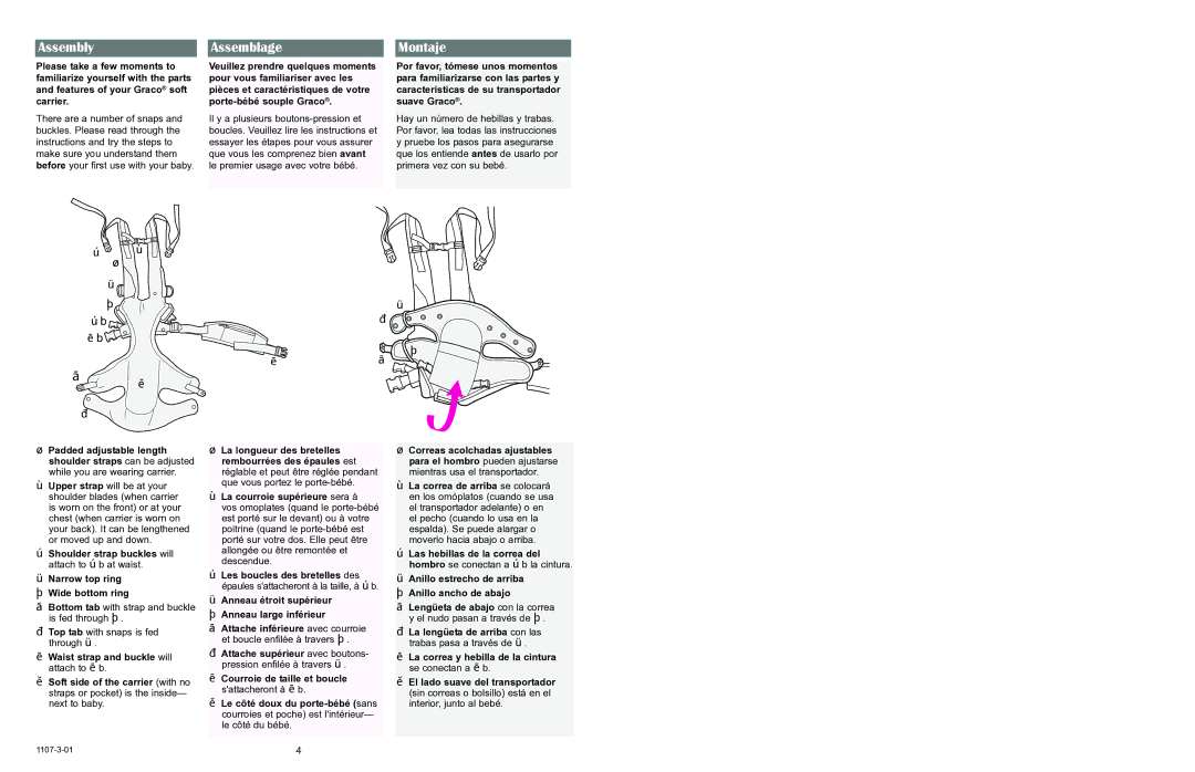 Graco 5070 owner manual Assembly 