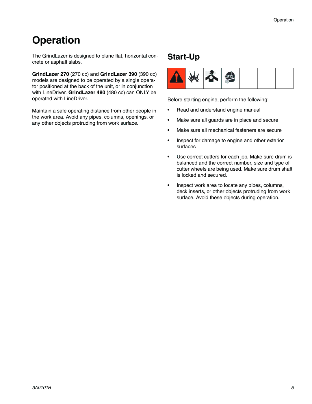 Graco 571004, 571003 important safety instructions Operation, Start-Up 