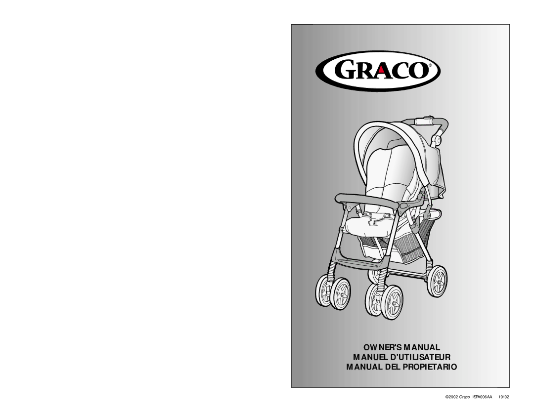 Graco 6478 owner manual Manuel Dutilisateur Manual DEL Propietario 