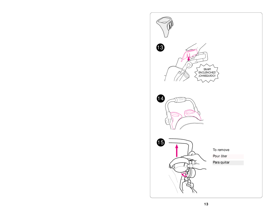 Graco 6478 owner manual To remove Pour ôter Para quitar 
