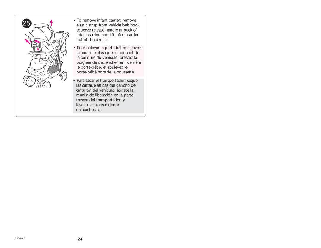 Graco 6888, 6874 manual To Open Stroller Ouvrir la poussette Abrir el cochecito 