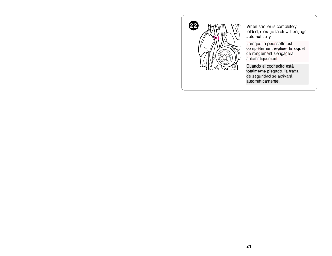 Graco 6907 manual When stroller is completely 