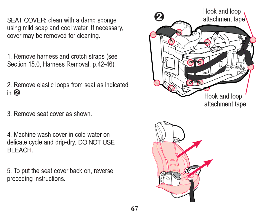 Graco 70 owner manual Hook and loop 