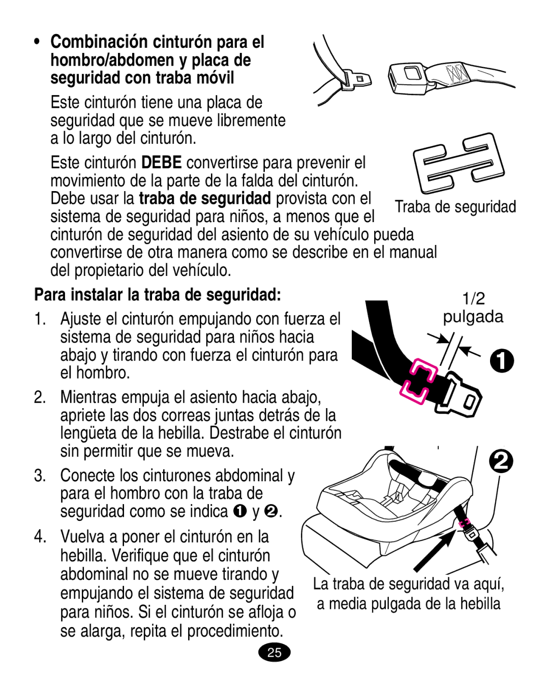 Graco 7420 manual Seguridad con traba móvil 