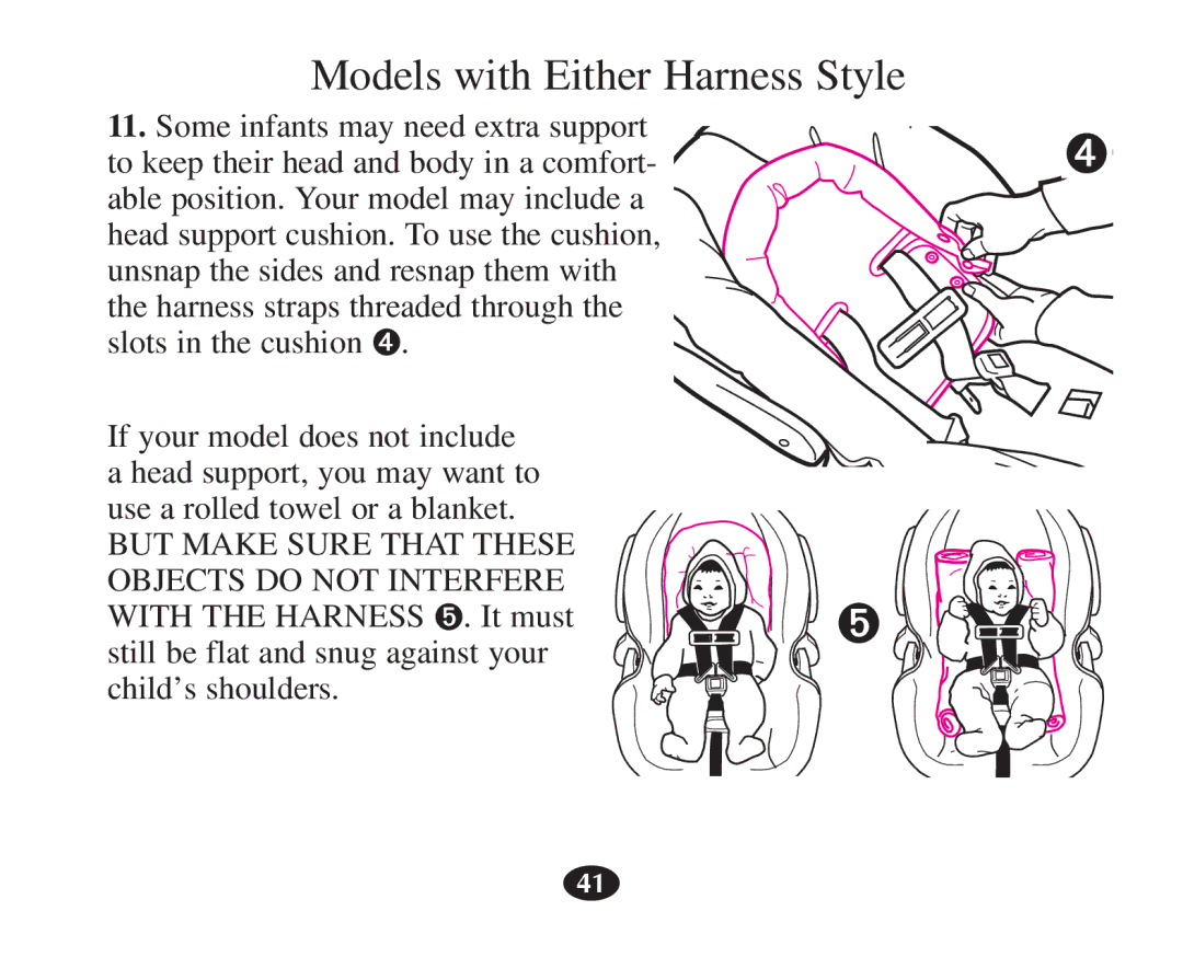 Graco 7421 owner manual Models with Either Harness Style 