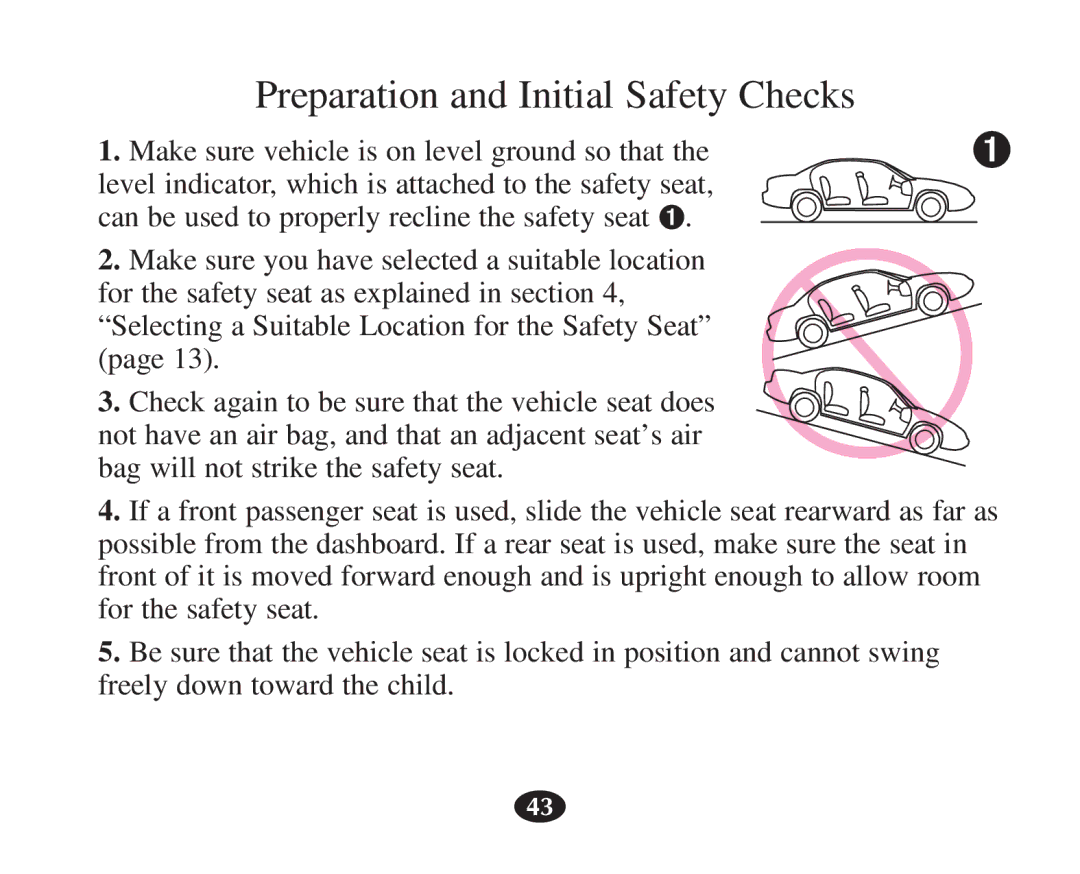 Graco 7421 owner manual Preparation and Initial Safety Checks 