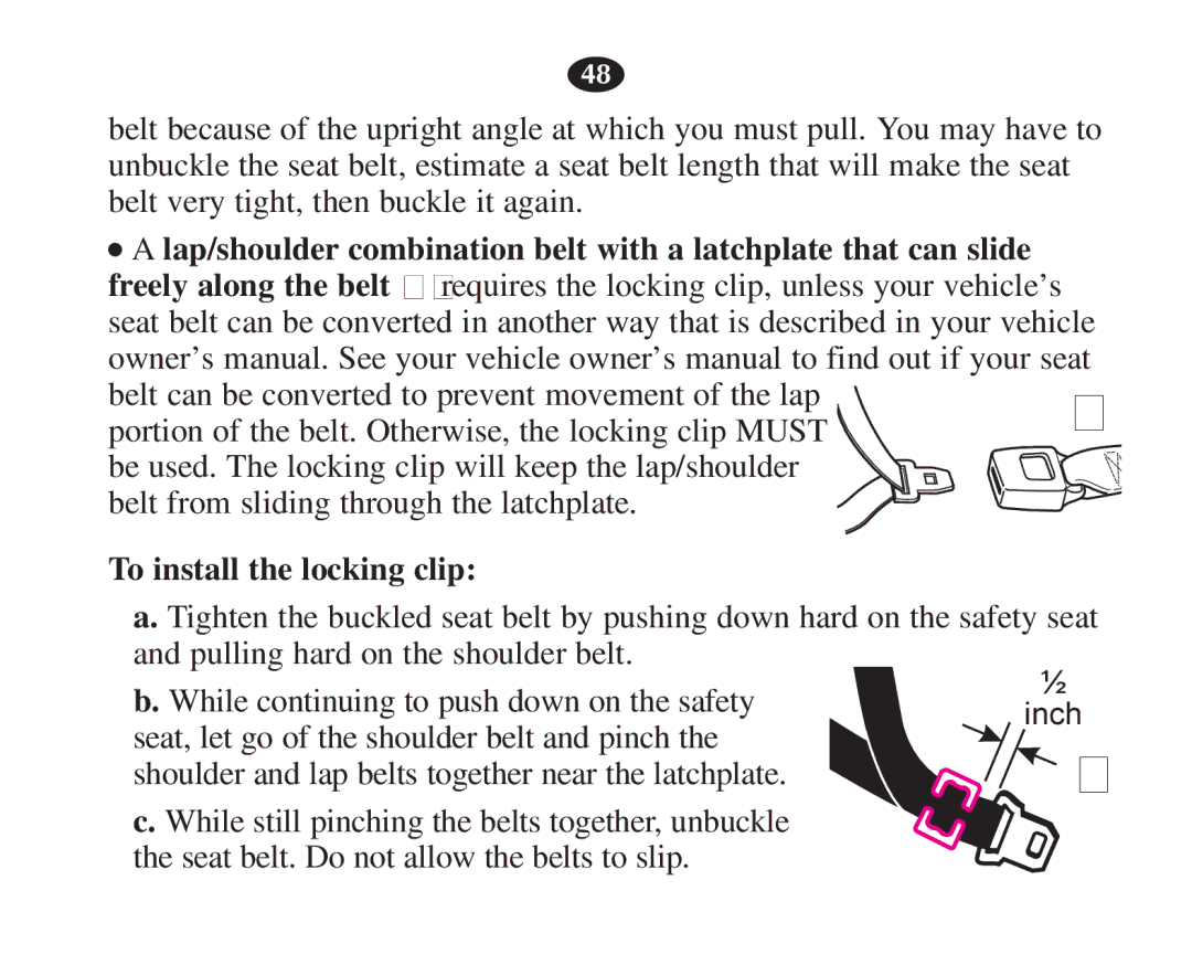 Graco 7421 owner manual Inch 