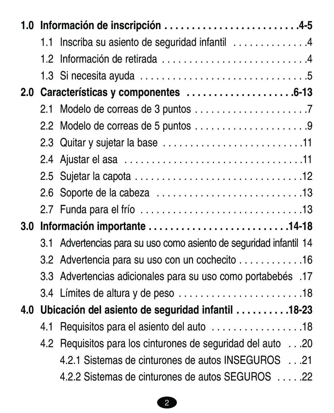 Graco 7421 owner manual Información de inscripción 