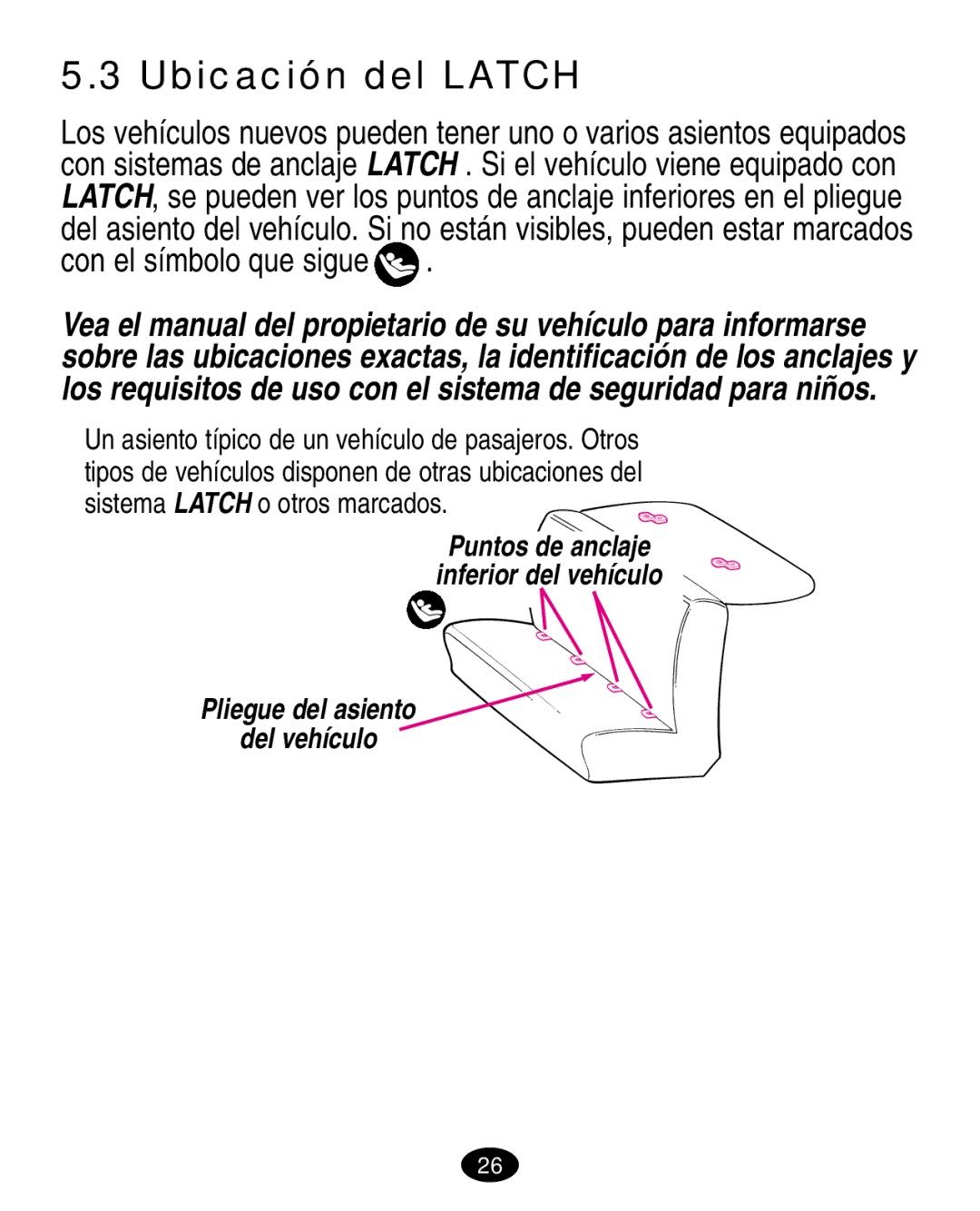 Graco 7424 manual Ubicación del Latch 