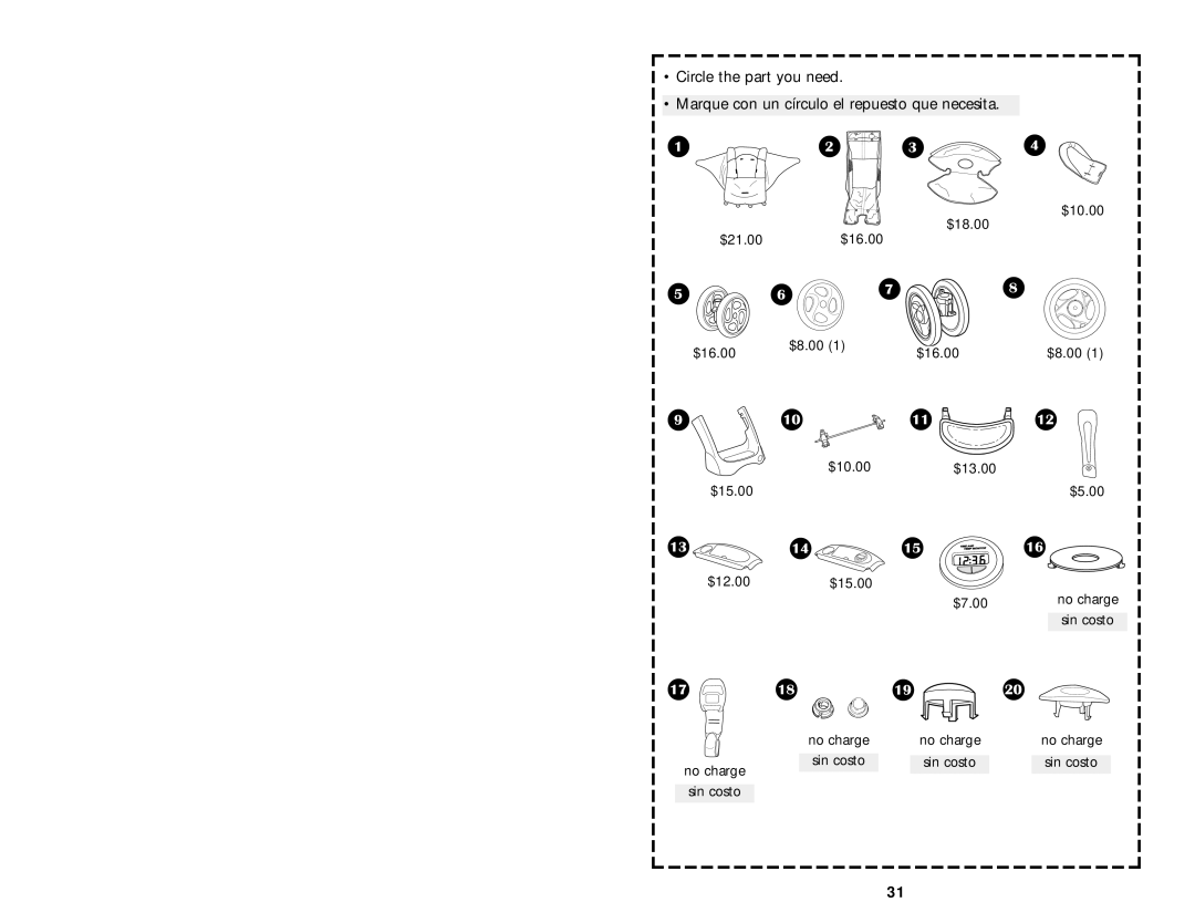 Graco 7424 manual No charge 