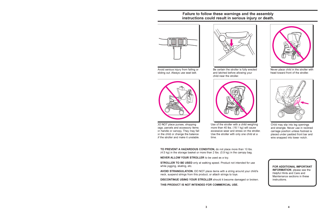 Graco 7600, 7700, 7575 manual This Product is not Intended for Commercial USE 